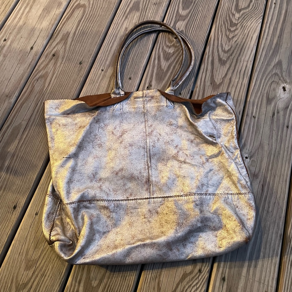 Banana Republic silver handbag